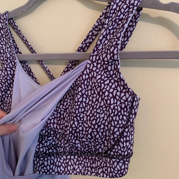 Lululemon purple leopard print workout tank top - Picture 7 of 9